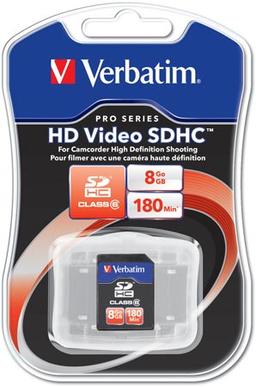 Карты Verbatim HD Video SDHC подходят для съемки HD-видео